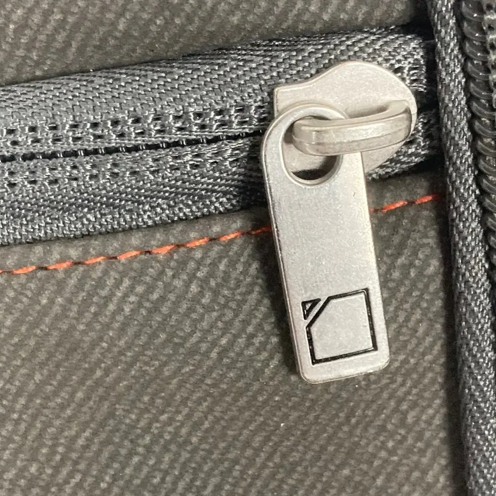Lewis N Clark Toiletry Bag Gray Orange Trim Handle Travel Hang Mesh Pocket 9x9
